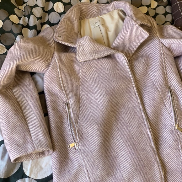 LOFT Assymetric lilac moto coat - Picture 6 of 6